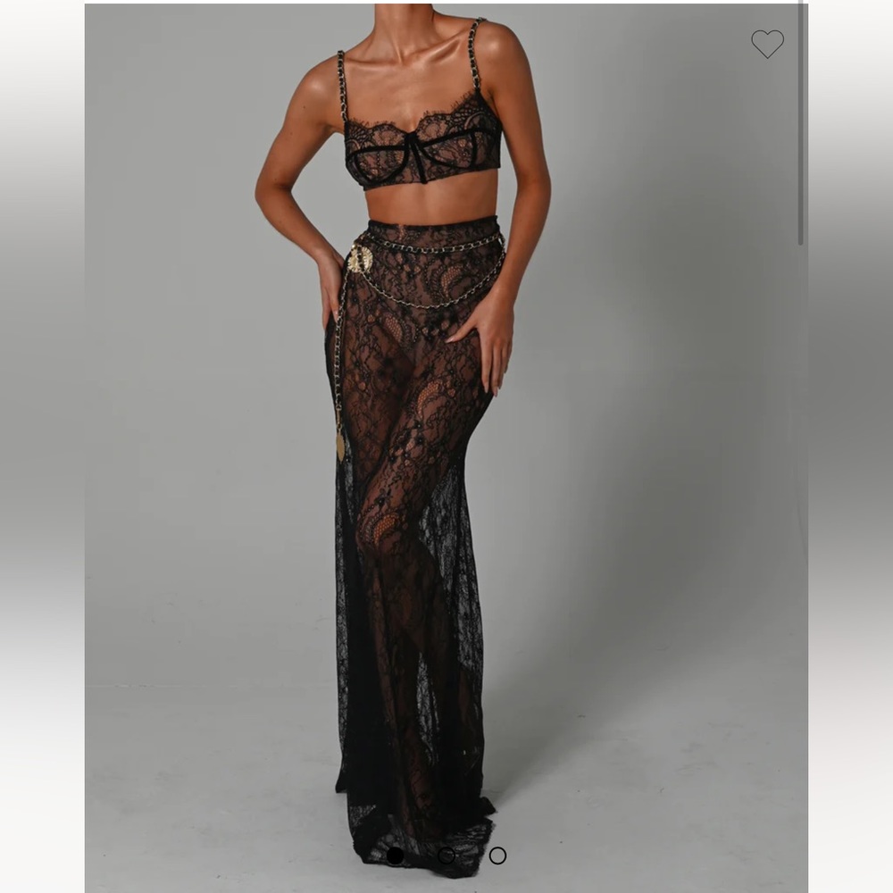 Dolls House Fashion FRANCESCA MAXI SKIRT IN BLACK